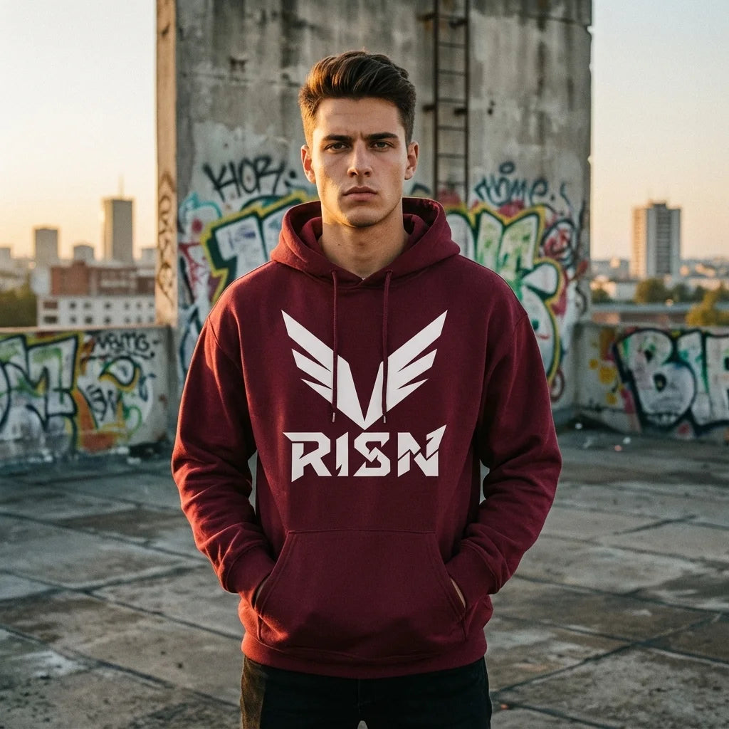 Sudadera RISN Logo Burdeos