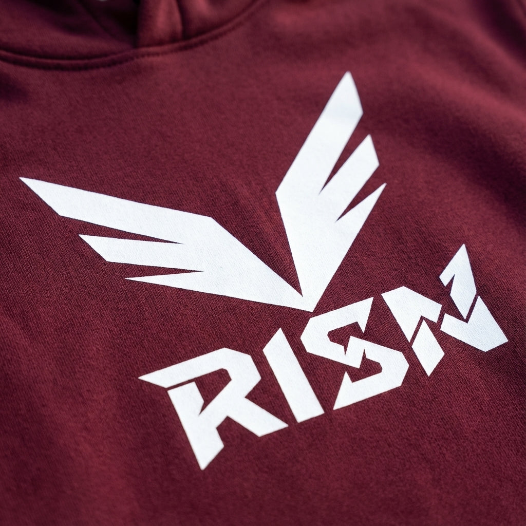 Sudadera RISN Logo Burdeos