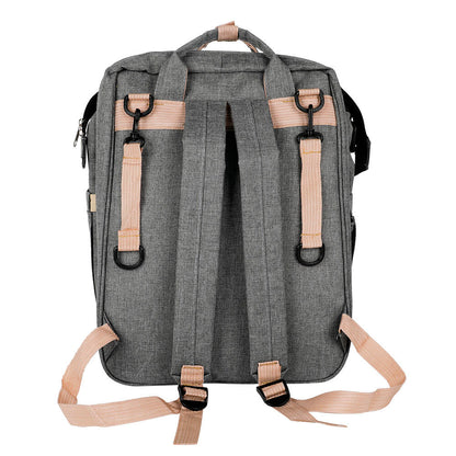 Mochila cuna extensible 3 en 1 · Organizador, cambiador y cuna portátil